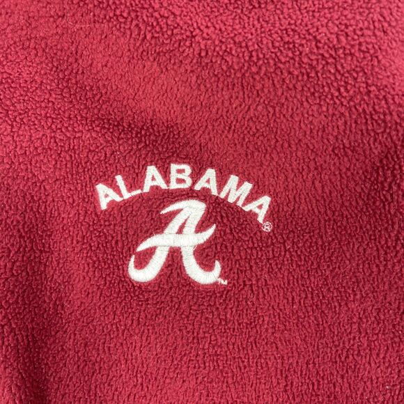 Starter Alabama Crimson Tide Men’s Large Red Gray Full Zip Fleece Jacket - Picture 4 of 9